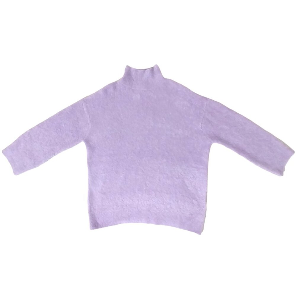 Scoop NYC Oversized Cozy Funnel Neck Tunic Sweater, Lilac, Size M (8-10)